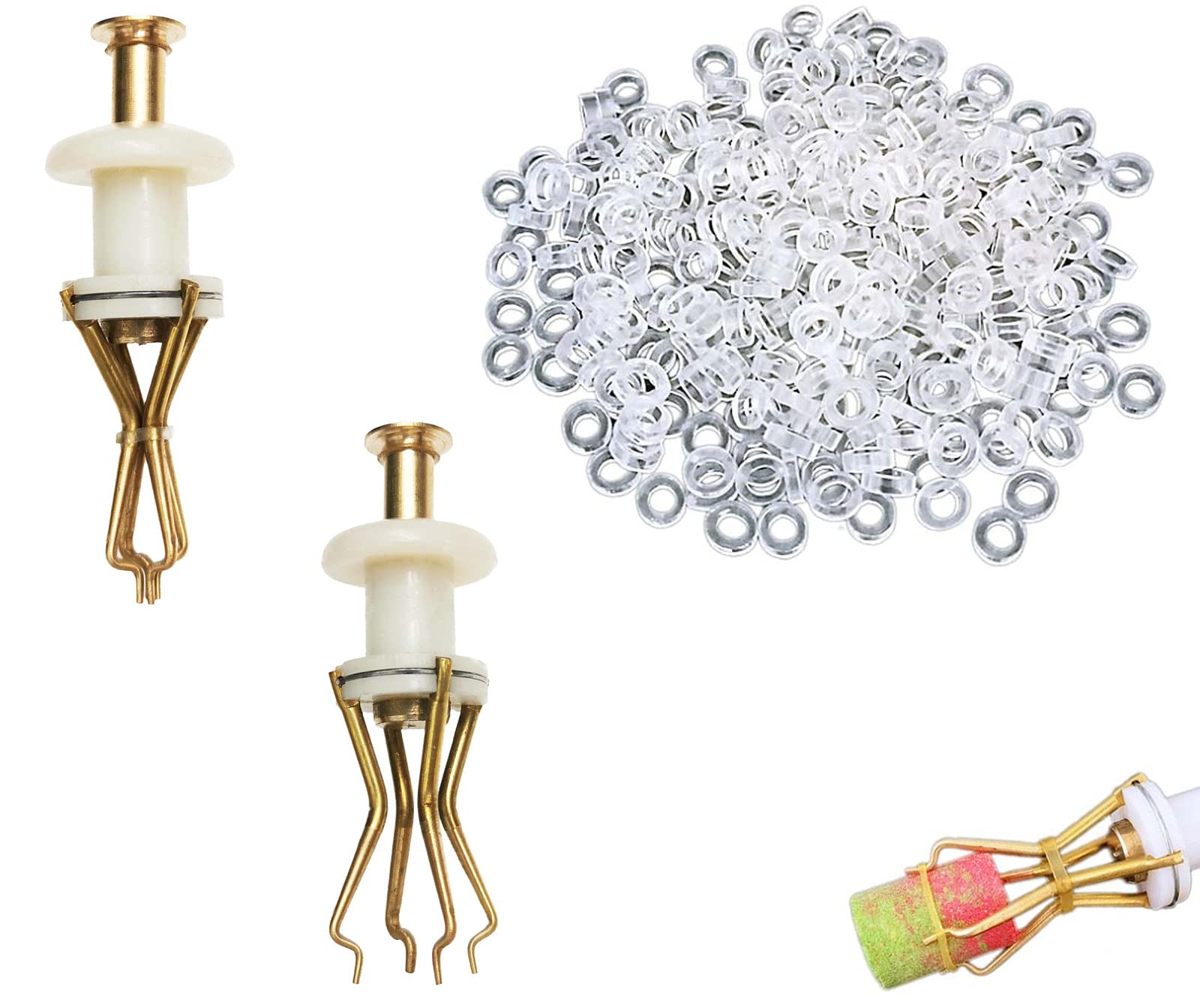 Drchoer 2pcs Bait bander,Second Generation Floating Pellet Banding Tool for carp match fishing with 400 bands