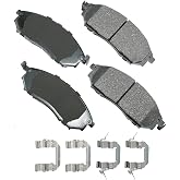 Akebono Ultra-Premium Ceramic Front Disc Brake Pads, GREY