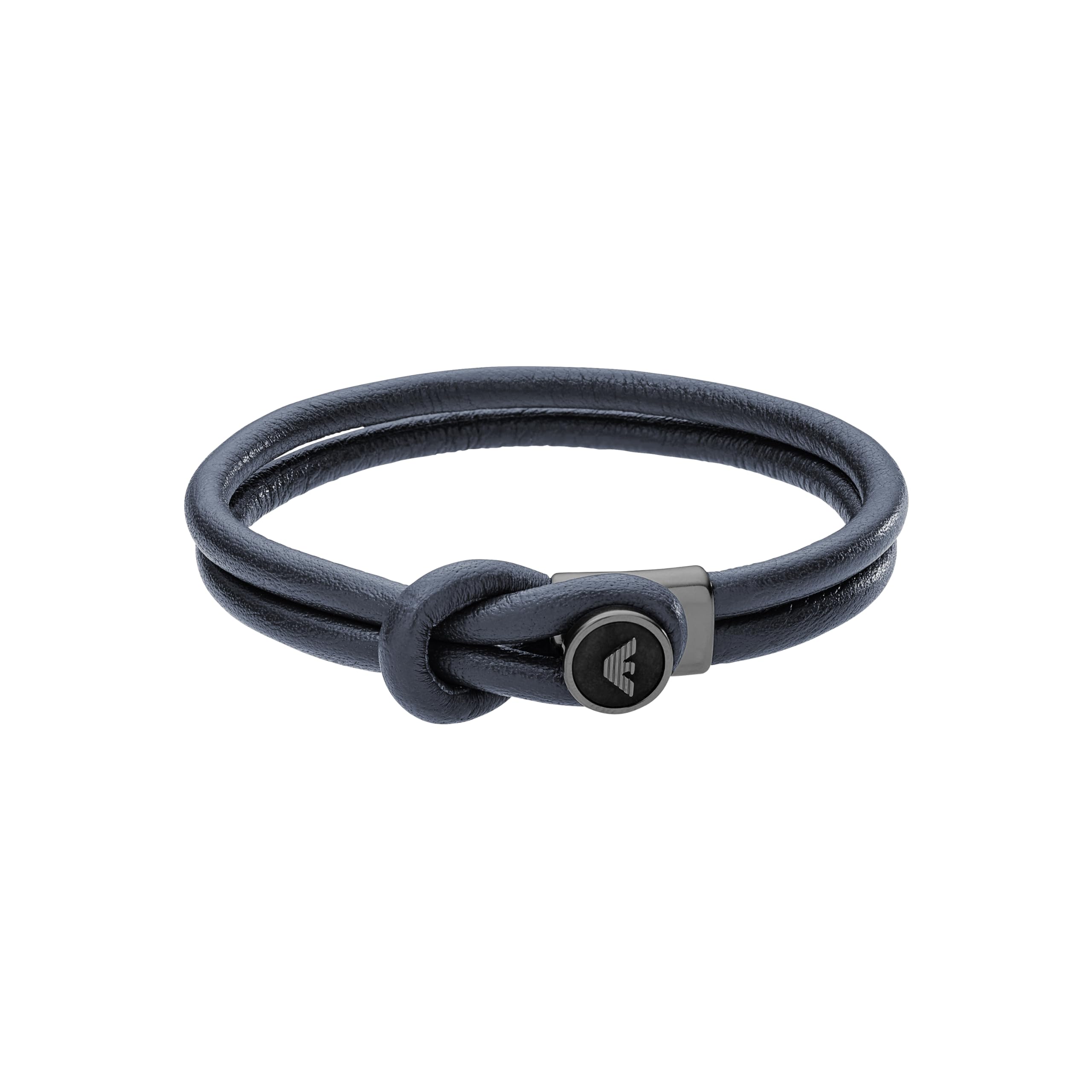 Emporio Armani Bracelet for Men , 18.50 cm Blue Leather Bracelet, EGS2214020 — image 1