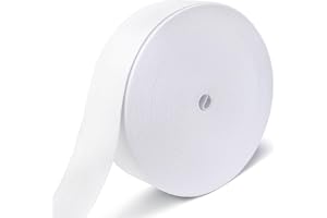 RIUNBB White Elastic Bands for Sewing - Waistband Elastic 2 inch x 30 Yards - Durable, Comfortable Stretch for Pajamas, Crafts, Waistbands & Masks