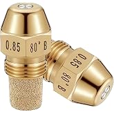 MorningRo 2 Pcs Solid Oil Burner Nozzle, 0.85-80 B, Universal | for Oil Furnace, Burner Parts, 80 Degree Replacement Spray Brass Oil Fuel Burner Nozzle