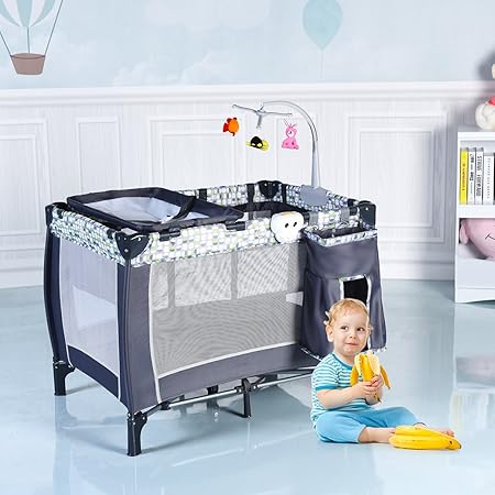 costway baby crib