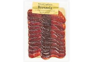 MEAT CRAFTERS MeatCrafters Sliced Bresaola, Dry Cured, Antibiotic Free, All Natural Beef Eye Round, 2oz (4-Pack)