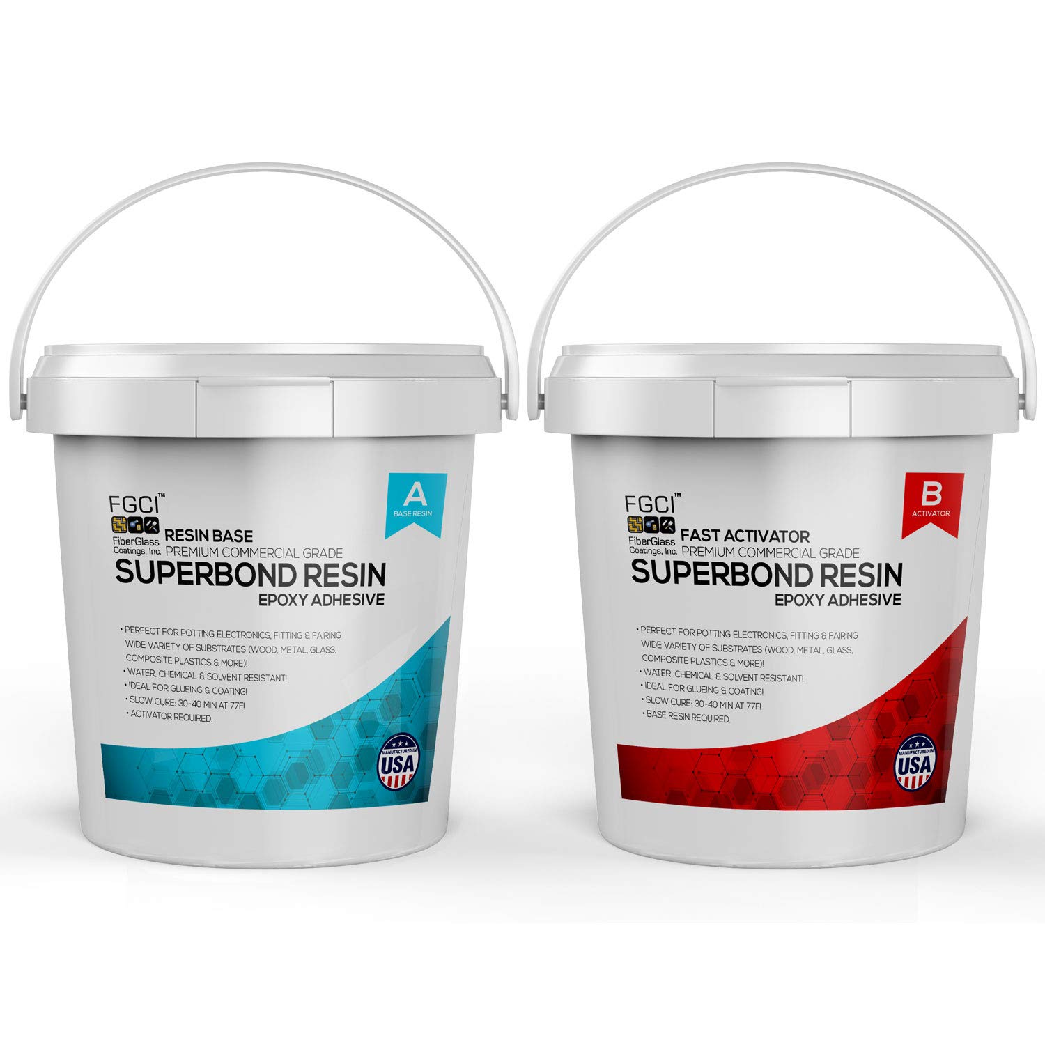 Buy Fiberglass Coatings Super Bond 2 Part Epoxy, Fast Cure 2 Gallon