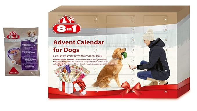 Adventskalender für Hund + 1 Probierpackung Pro Active von 8in1