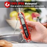 ThermoPro Digital Food Thermometer Probe IPX6 Waterproof Foldable Backlit view 3