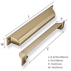 ZAUYX 10 Pack 5 Inch Center to Center Brushed Brass
