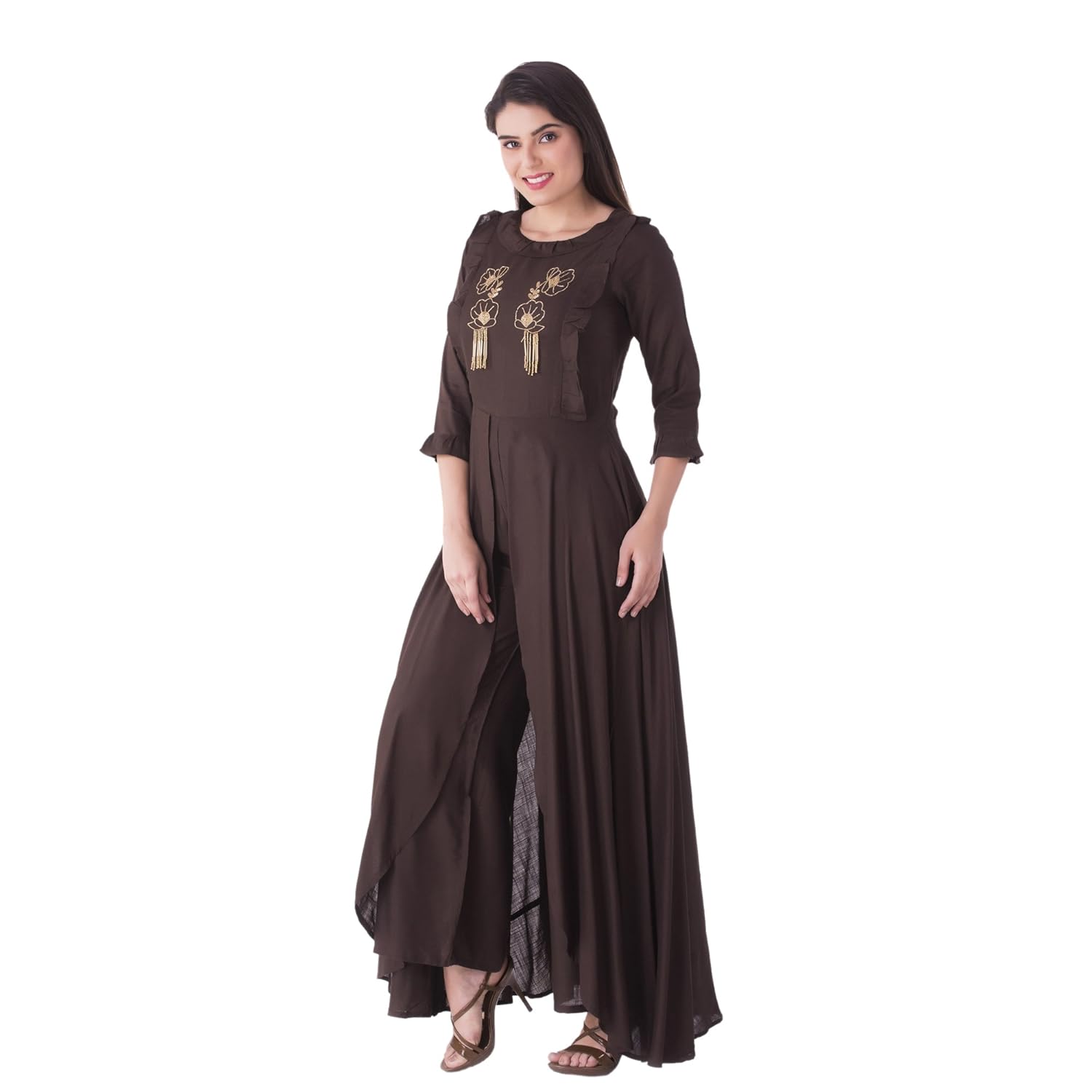 khushal k women's rayon jump suit kurta