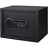 Stack-On Personal Safe with Electronic Lock &ndash; Home or Office Safe with Interior Light, Backup Key, and Foam-Padded Shelf