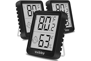 VAIKBY Indoor Humidity Meter Hygrometer 3Pack, Room Thermometer for Accurate Room Temperature Monitor, Digital Hygrometer with Indoor Thermometer for Home, Baby Nursery, and Humidity Sensor Enhanced Comfort