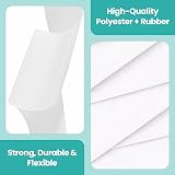 Trimming Shop 75mm Wide Elastic Band 2m White Polyester Rubber Waistband Tape view 3