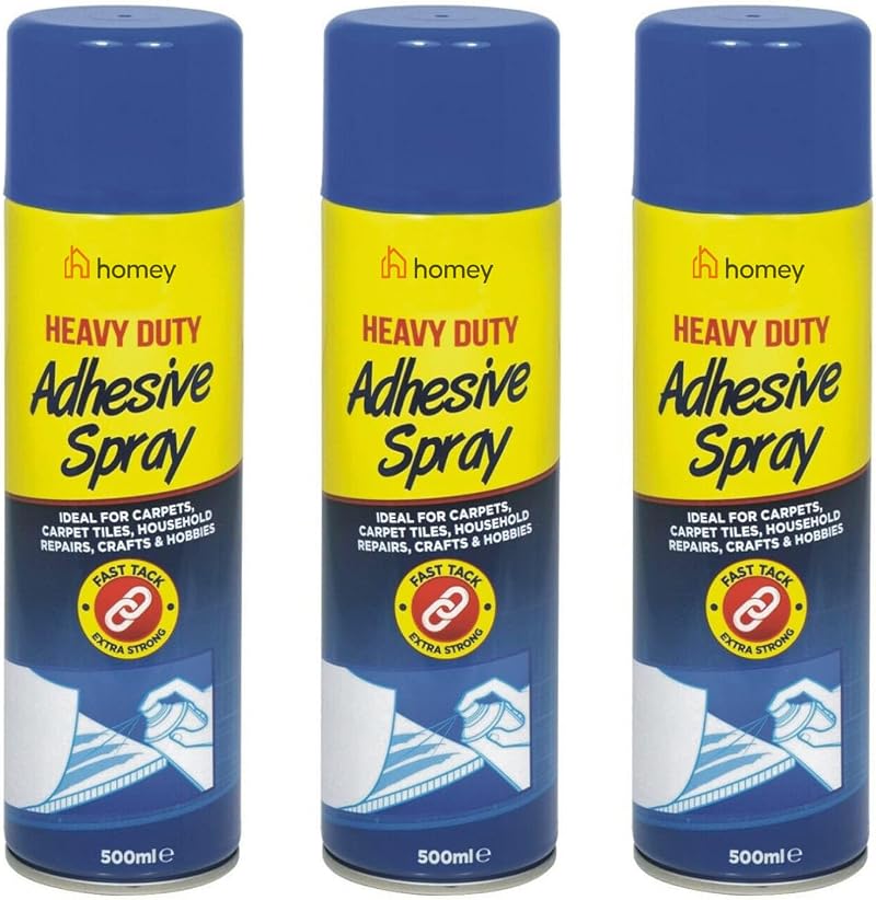 Pestshield 3X 500ml Spray Adhesive Heavy Duty Mount Glue DIY Craft Upholstery