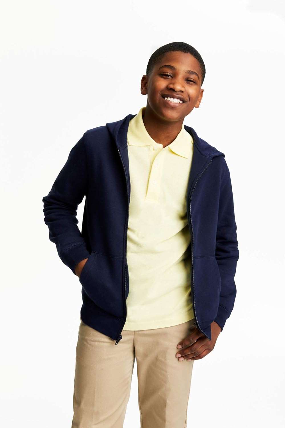 French Toast Boys' Fleece Hooded Sweatshirt: Clothing