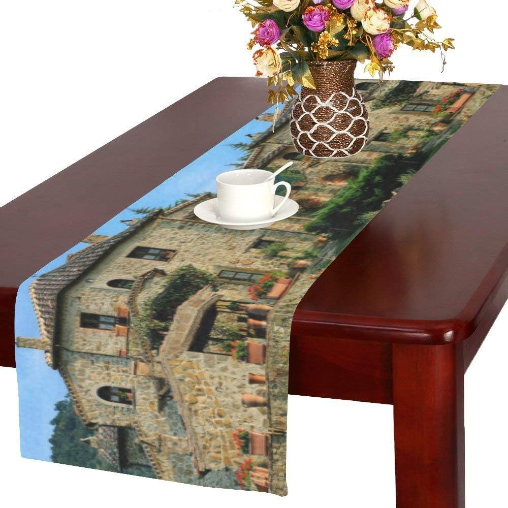 Amazon Com Cotton Linen Burlap Table Runner 14 X 72 Inch Italian