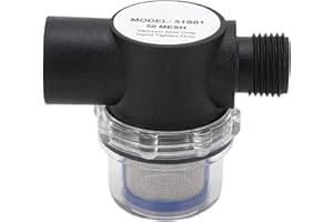 1/2in 14 Female Thread Inline Filter, 50 Mesh Screen Plastic ABS Metal Construction Water Strainer with High Strength for Pip