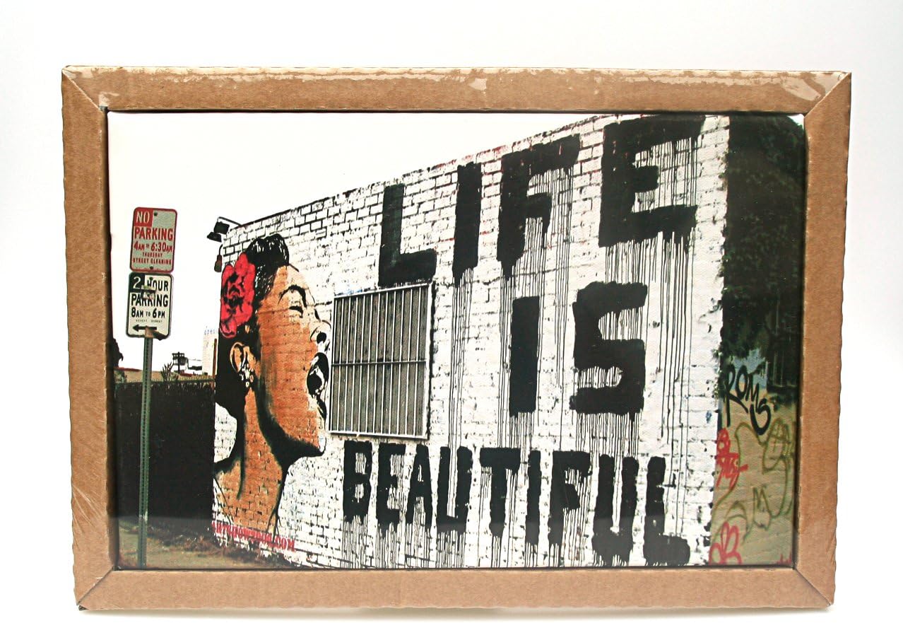 Life is Beautiful Mr. Brainwash Canvas (12x8)