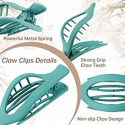 French Flat Hair Clips for Women - 6Pcs Flat Hair