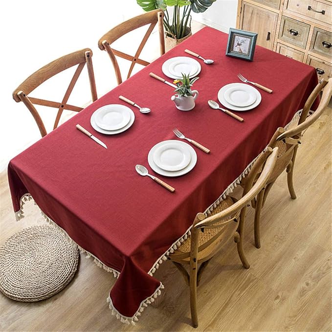 ZENY Proof Tablecloths Wipe Clean Tablecloth Mildew Proof Table Cover