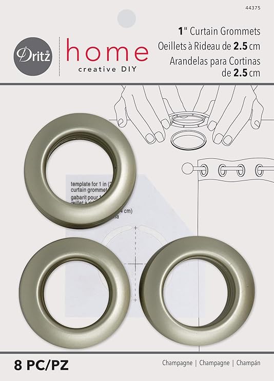Amazon Com Dritz 44375 Plastic Curtain Grommets 1 Inch