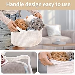 Happyiren Cute Woven Storage Basket with Handle
