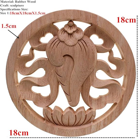 THINANO Holz Handwerk Scheiben Scheiben Ausschnitt Kreis Runde GroßE