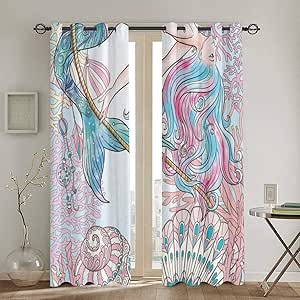 Cortinas, sirena de dibujos animados en sirenas marinas del mito griego