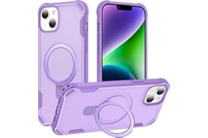 CHAOFEnG Designed for iPhone 14 Plus Case with Magnetic Stand [Military Drop Protection][Compatible with MagSafe] Shockproof 14 Plus Phone Case with Ring Holder, Purple