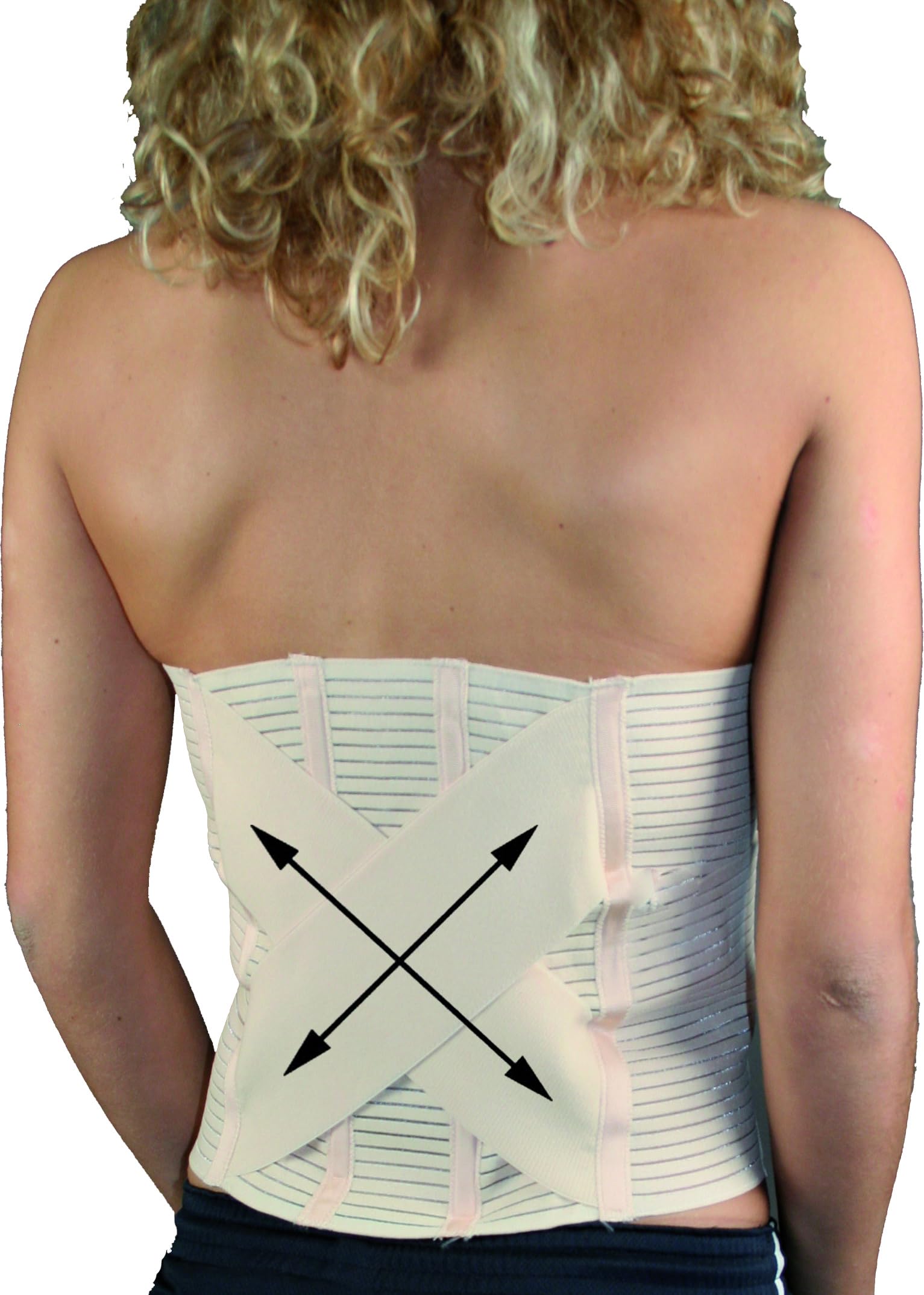 Hydas Back and Abdomen Support with Cross Straps, Size 03