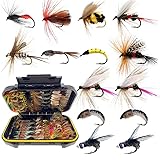 Fly Fishing Flies Kit, 50/114Pcs Handmade Fly
