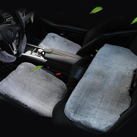 Amazon Inebiz高級ソフトぬいぐるみ車フロント リアシートクッション 冬ユニバーサル自動車椅子カバー シートクッション 車 バイク