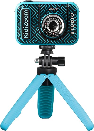 VTech KidiZoom Studio Blue Video Camera for Kids with Fun Games