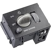 Headlight Switch 1995-1999 Chevy Tahoe Suburban GMC C1500 C2500 C3500 K1500 | Chevy GMC K2500 K3500 Yukon Express Escalade Instrument Panel Dimmer Dome Lamp Switch,93443101,15741153,15047633,15013005