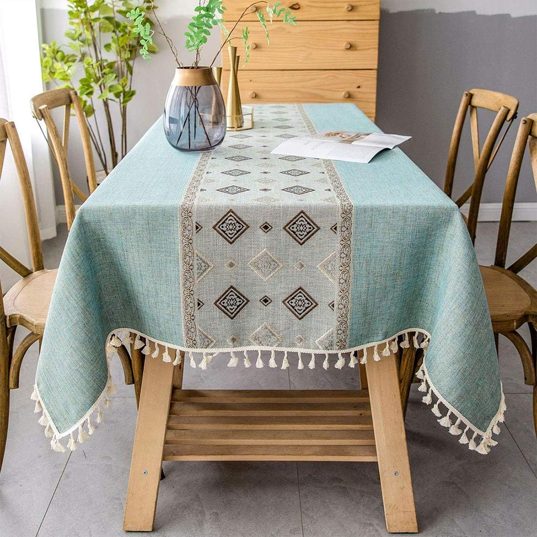 Best orange and teal table cloth