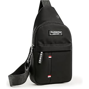 ZENBAGTH Sling Bag for Men, Multipurpose Cross Body Chest Bag Small Sling Backpack,Shoulder Bag for Travel Hiking