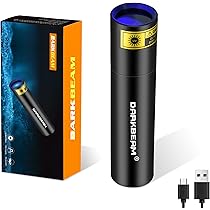 Lampe Torche UV DARKBEAM 365nm En Aluminium - Mini Blacklight Portable Avec Piles