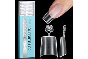 TOMICCA Short Coffin Nail Tips, 240Pcs Acrylic Half Cover Nail Tips Coffin, No C Curve Full Matte Gel Nail Tips Short, Nail Extension Tips for Beginner and Professional 12 Sizes