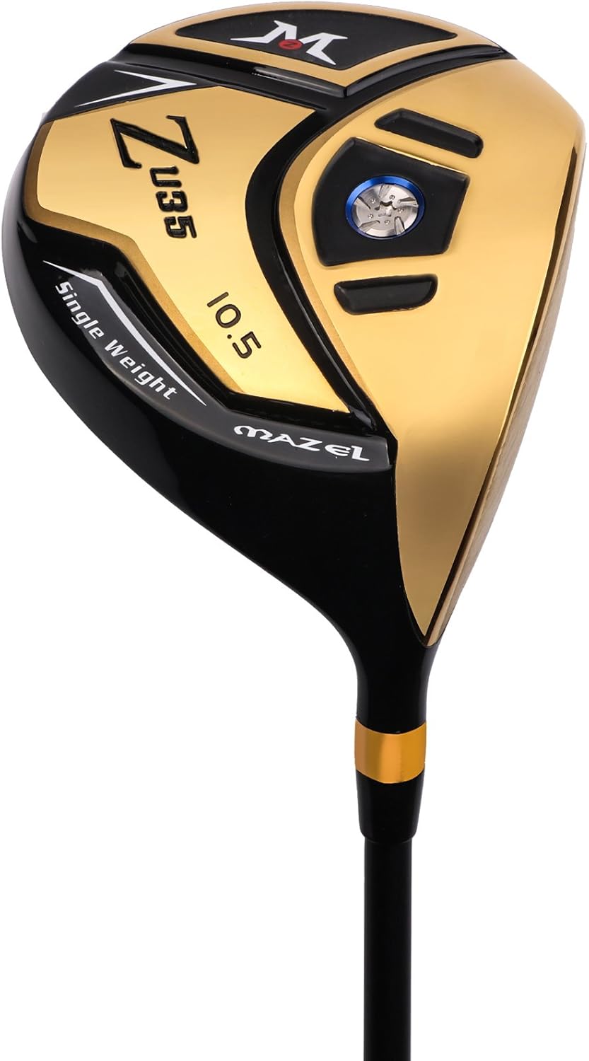 MAZEL Titanium Golf Driver for Men,Right Hand,10.5 Degree,Golden