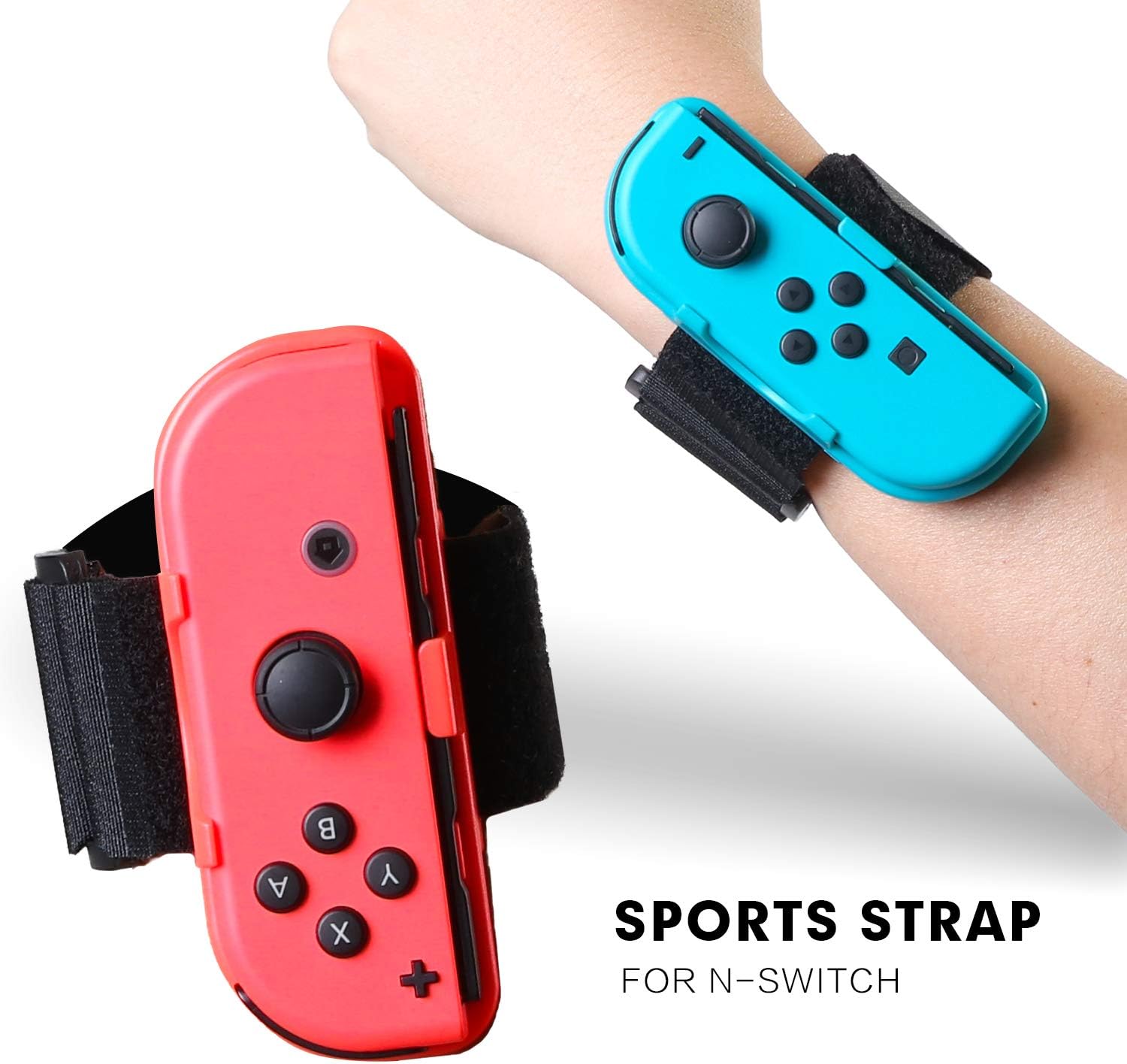 Wrist Band and Leg Strap for Nintendo Switch, Adjustable Leg Strap for