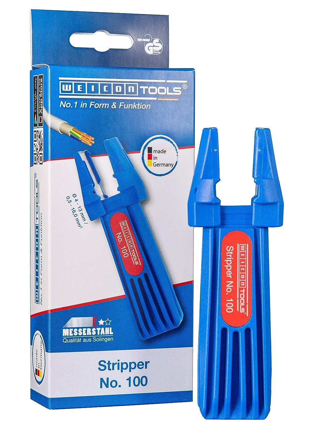 WEICON Stripper No.100 Universal Stripper for Ceiling and Wall Applications of 4-13mm, blue/red, one size