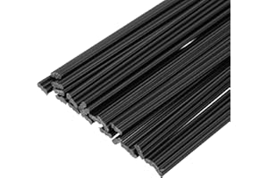 MECCANIXITY 20pcs 20 Inch Plastic Welding Rods PP Welding Strips for Plastic Welder, Black