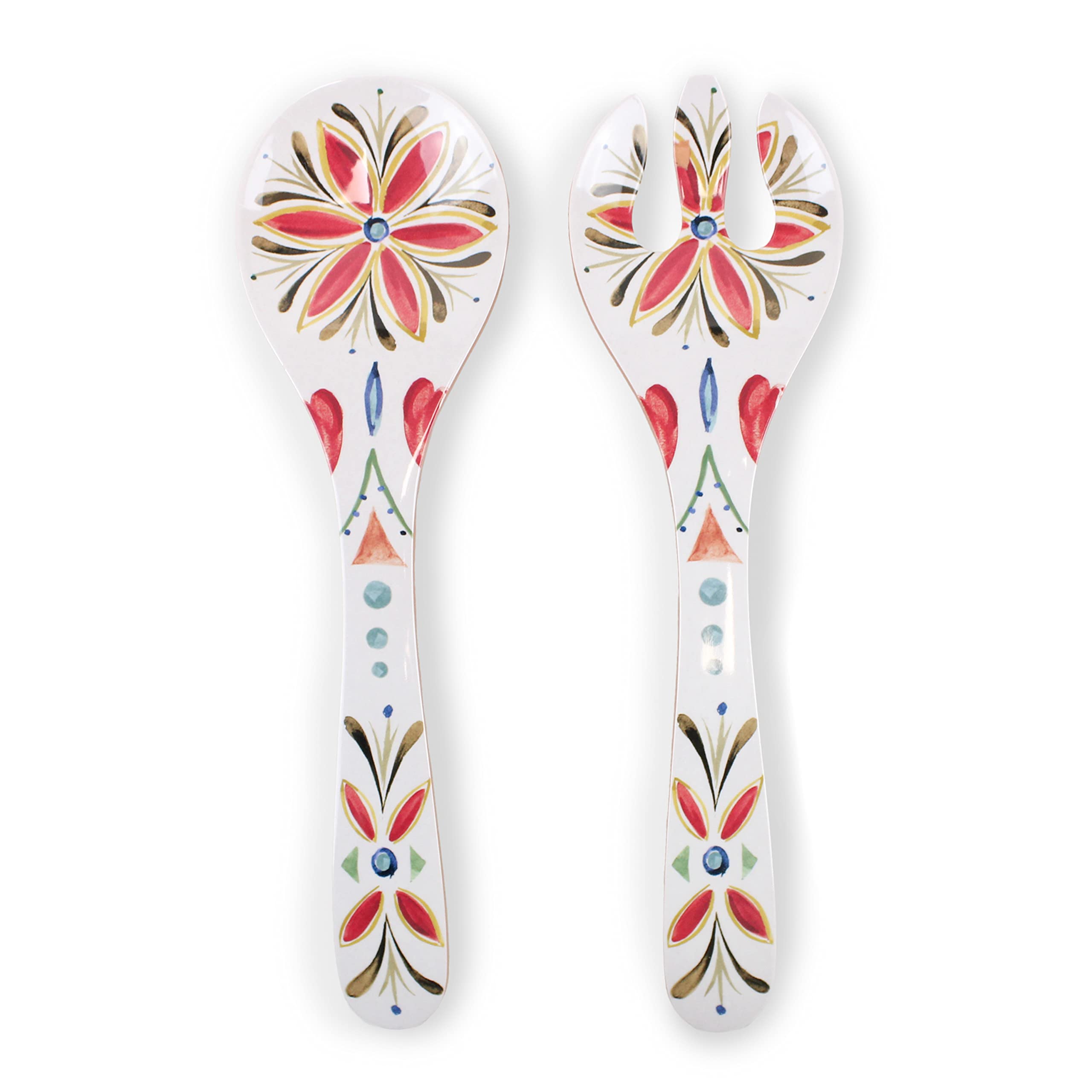 Purely Home Mediterranean - Outdoor/Camping/Picnic - Melamine/Plastic Salad Servers