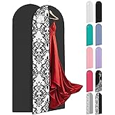 72" Long Dress Bags for Gowns - Wedding Dress Garment Bag for Dresses - Long Garment Bags for Hanging Clothes & Closet Storage - Durable Travel Bag for Women with ID Window