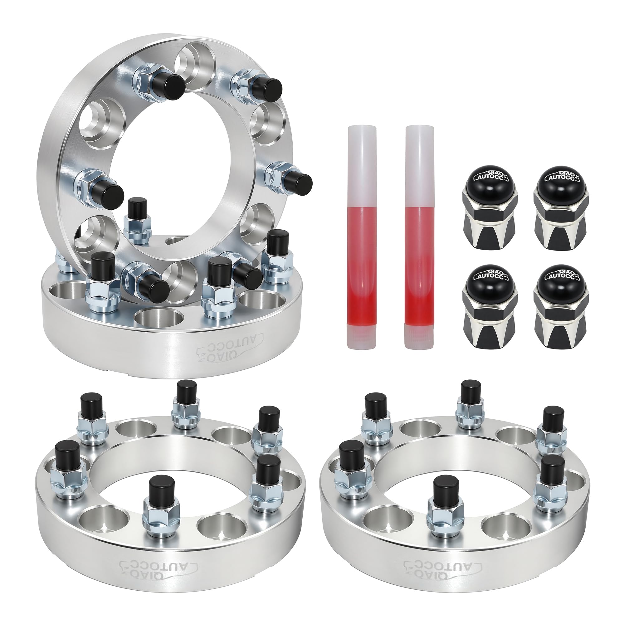 Photo 1 of QIAOAUTOCC 6X5.5 Wheel Spacers Compatible with Tacoma 4Runner Tundra FJ Land Cruiser, Forged 1.25" 6x139.7mm Lug Centric Adapters, 108mm Bore, M12x1.5 Thread Pitch, Not Hubcentric