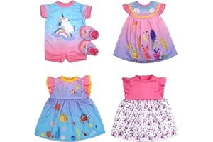 OTMOON 4 Pack Doll Clothes for 13-16 inch Dolls, Dress for 13-16 inches Dolls