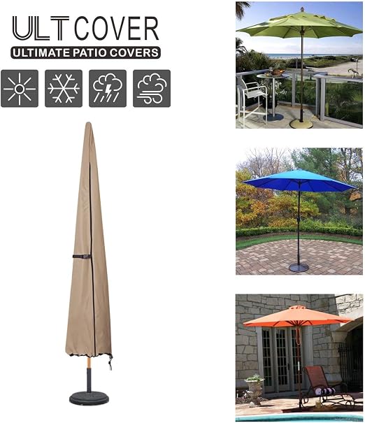 600d Waterproof Outdoor Offset Banana Style Umbrella Cover Ultcover Patio Umbrella Cover Fits Cantilever Offset Umbrella 7 5 11 Feet Parasols