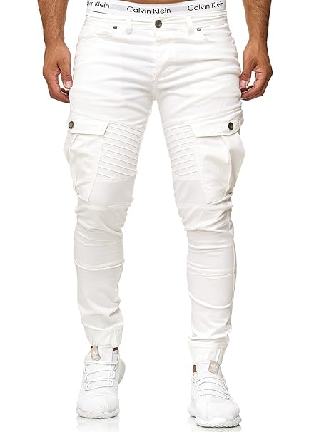 Code47 Herren Chino Jogg Jogger Jeans Slim Fit Cargo Stretch W29-W38