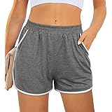 XIEERDUO Shorts for Women with Pocket Workout Yoga Running Dolphin Shorts for Gym Exercise