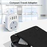 SHUOMAO UK to Italy Travel Adapter with 4 USB Ports Type L Converter view 8
