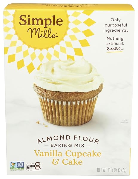 SIMPLE MILLS ALMOND FLOUR BAKING MIX, VANILLA CUPCAKE...