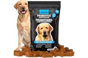 Probiotics for Dogs Chews 60 Pcs - Digestive, Gut Health & Diarrhea Support - US Formula with Dog Probiotics, Enzymes & Natur
